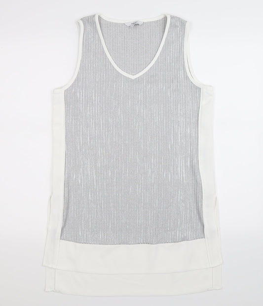 Womens UK Size 12 NEXT Grey Basic Tank