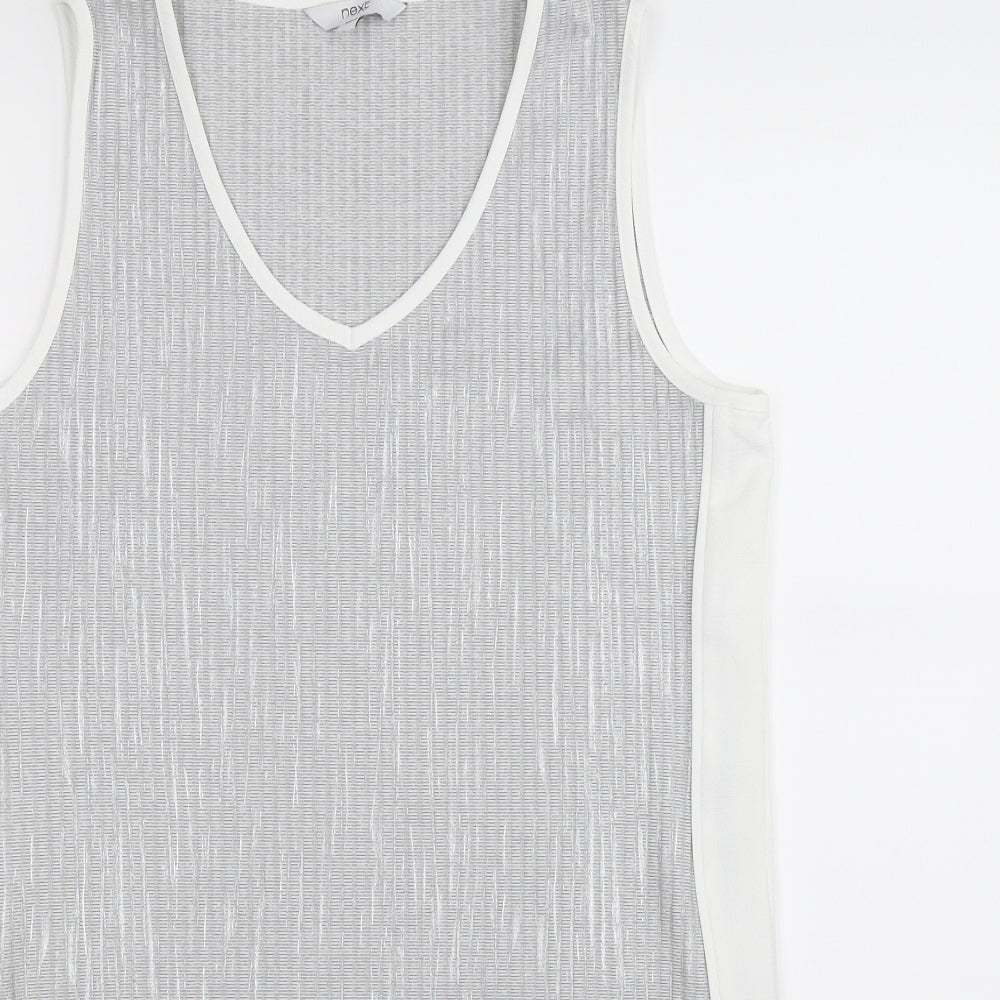Womens UK Size 12 NEXT Grey Basic Tank