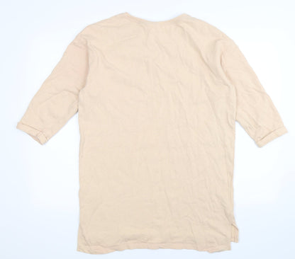 Divided Womens Beige   Pullover Sweatshirt Size S  - Oversized