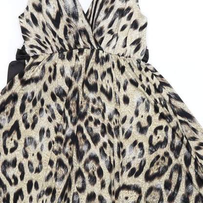 Bay Womens Multicoloured Animal Print  Fit & Flare  Size 12