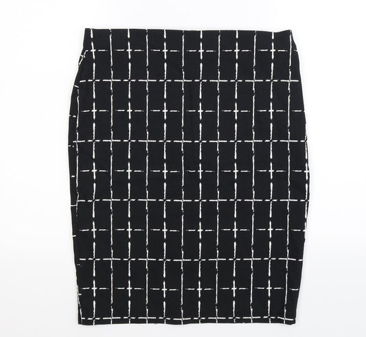 Atmosphere Womens Black Check  Straight & Pencil Skirt Size 32 in