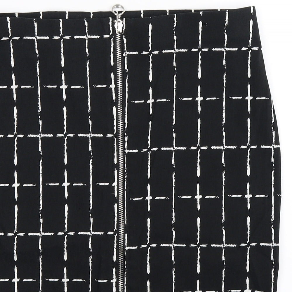 Atmosphere Womens Black Check  Straight & Pencil Skirt Size 32 in