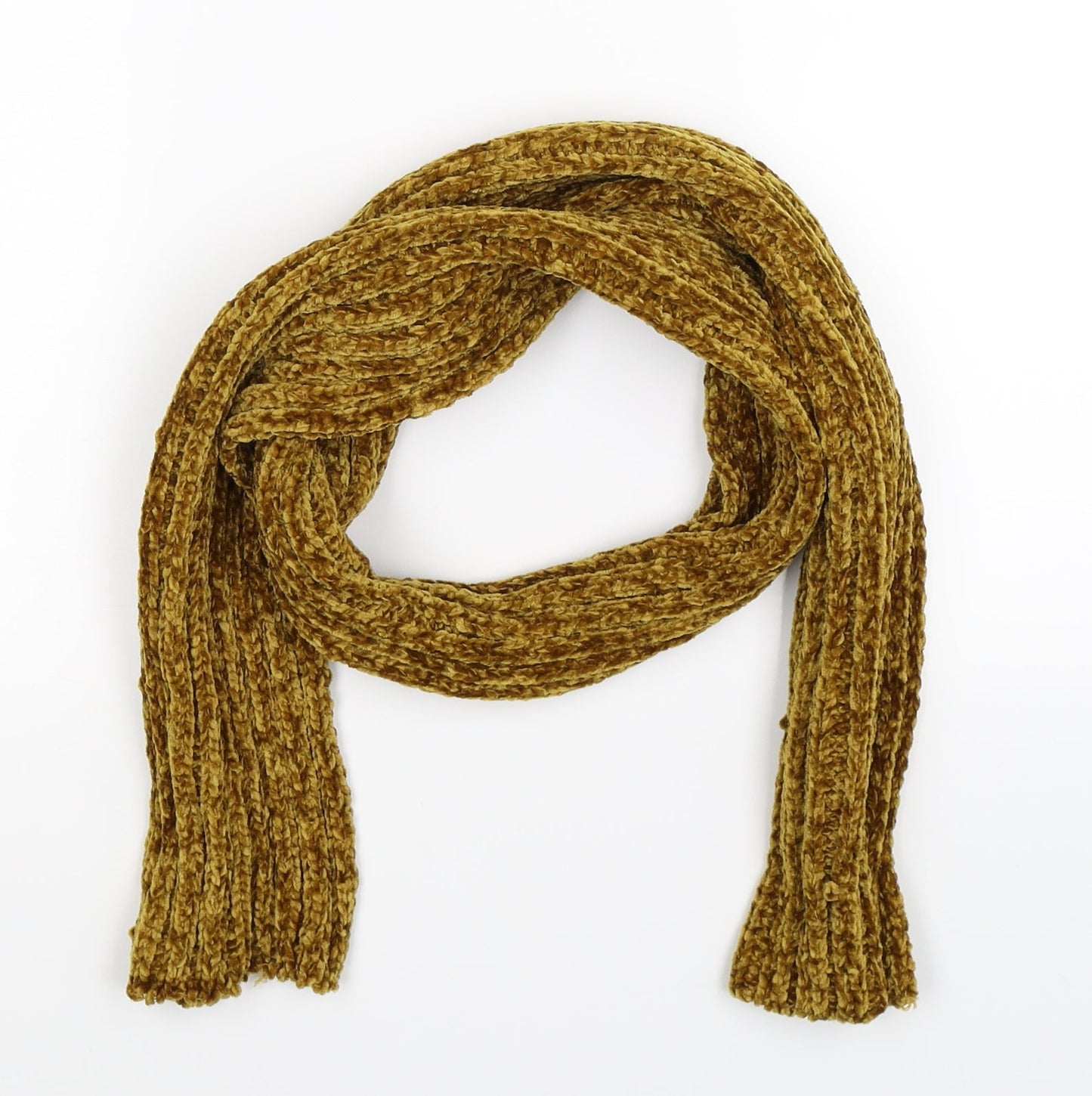 Preworn Womens Yellow  Knit  Scarf