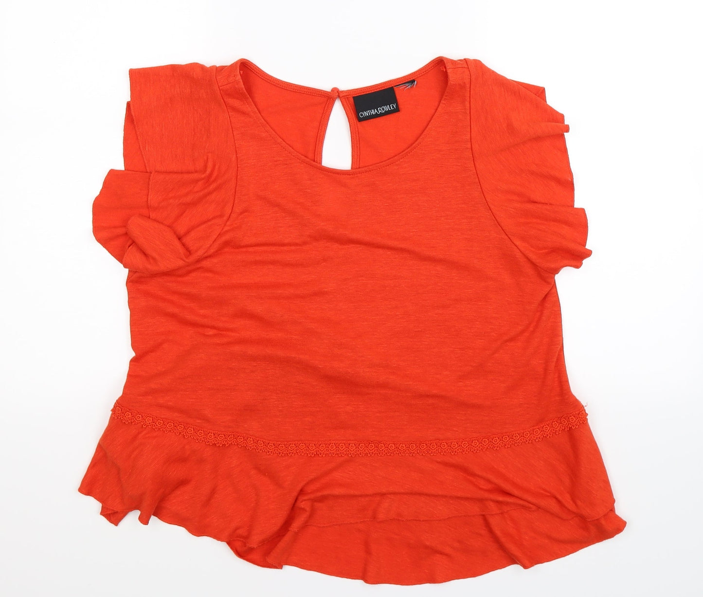 Womens UK Size 14 Cynthia Rowley Orange Basic Blouse