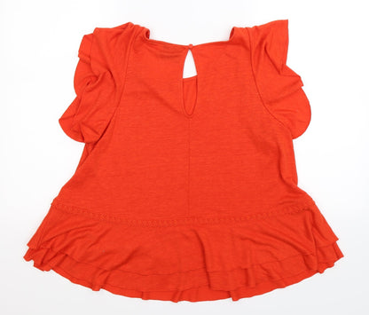 Womens UK Size 14 Cynthia Rowley Orange Basic Blouse