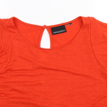 Womens UK Size 14 Cynthia Rowley Orange Basic Blouse