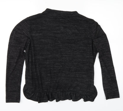 Boohoo Womens Grey   Jersey Blouse Size L