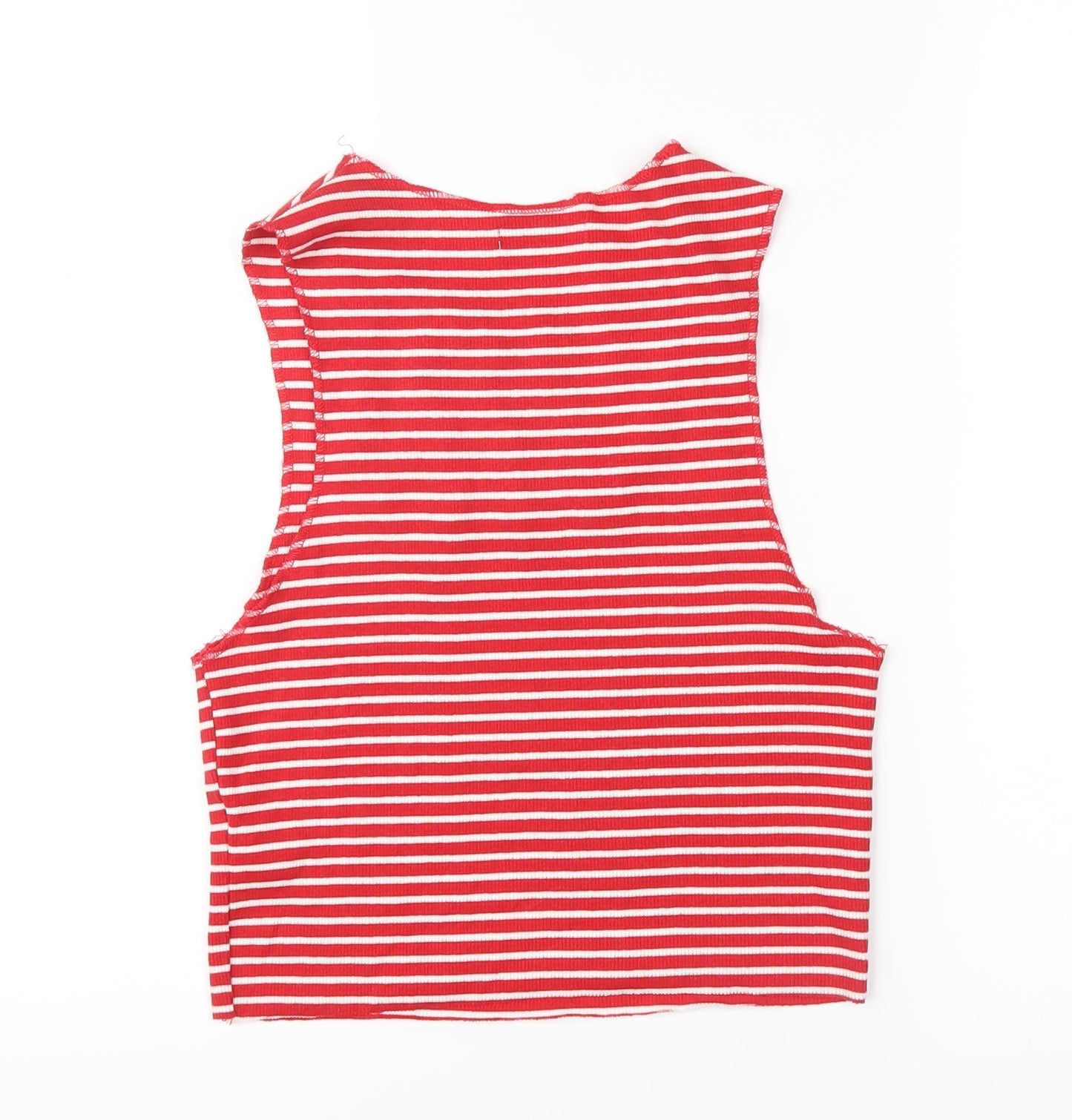 Womens UK Size S Zara Red Basic Tank