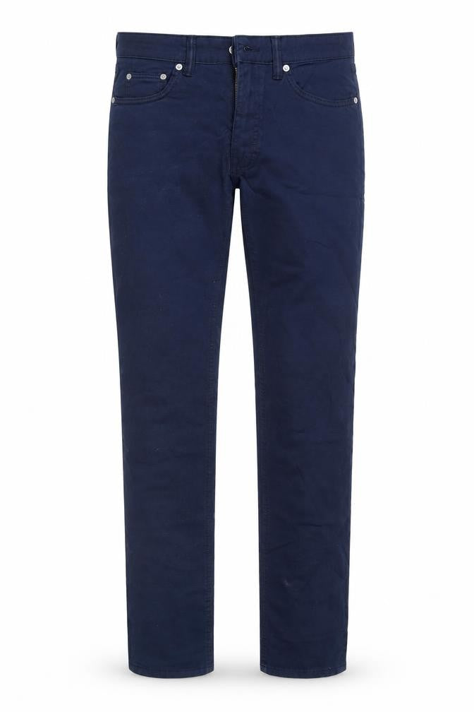 Front view of Marks & Spencer women’s blue skinny jeans, size UK 30, 33-inch leg