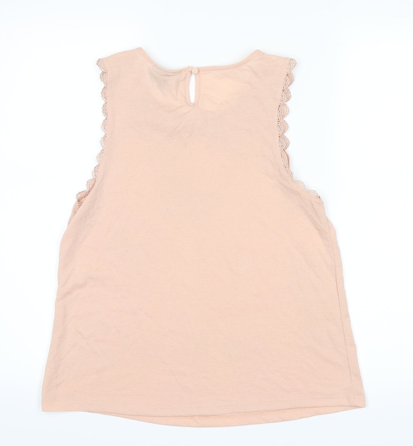 Womens UK Size 10 Topshop Beige Basic Blouse
