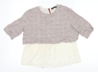 Womens UK Size S TRAFALUC White Cropped Blouse