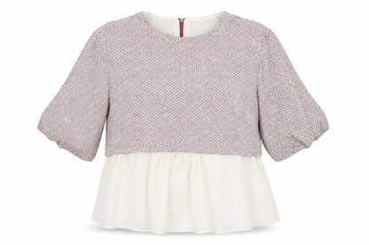 Womens UK Size S TRAFALUC White Cropped Blouse