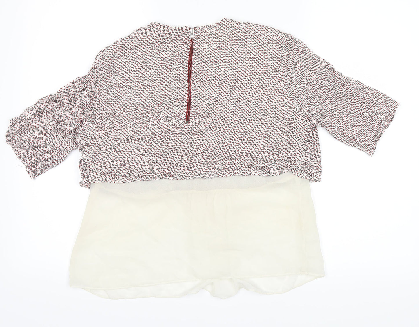 Womens UK Size S TRAFALUC White Cropped Blouse