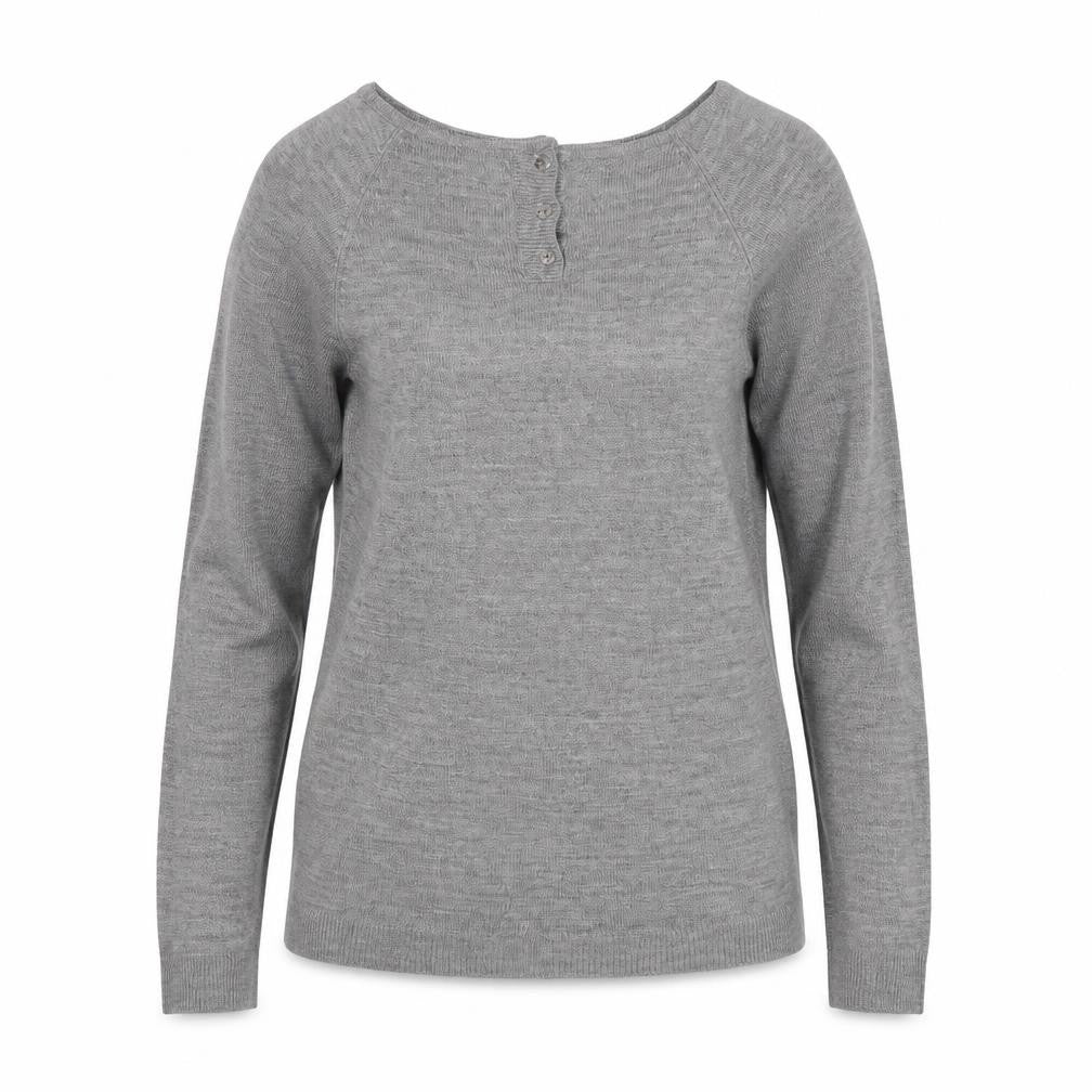 Front view of Atmosphere women’s grey jumper, size UK 10