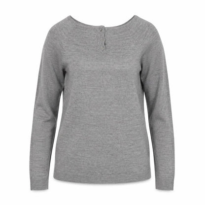 Front view of Atmosphere women’s grey jumper, size UK 10
