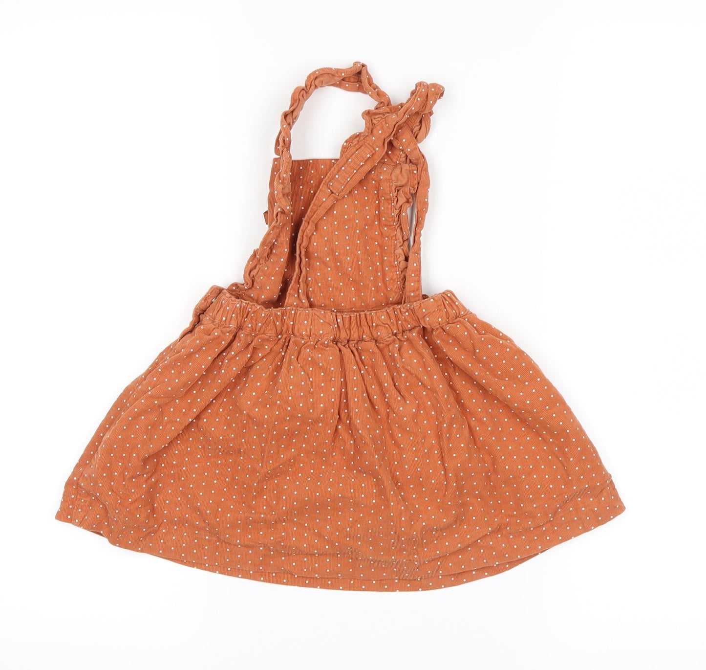 Cadet rousselle  Orange Polka Dot  Mini Skirt Size 3-6 Months  - squirrel