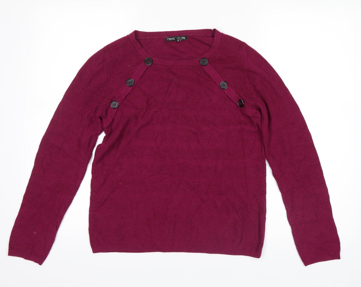 Additional front view of Next women’s purple jumper, size UK 10