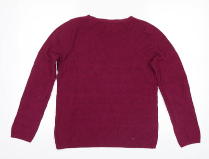 Back view of Next women’s purple jumper, size UK 10
