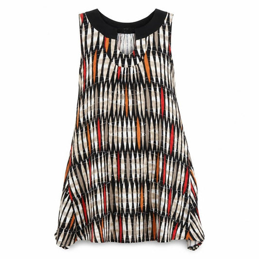 Front view of the grade women’s multicoloured colourblock skater dress, size UK 8