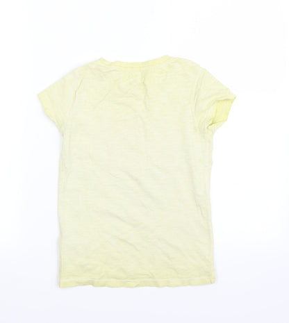 NEXT Girls White   Basic T-Shirt Size 7 Years  - LOVE HEART