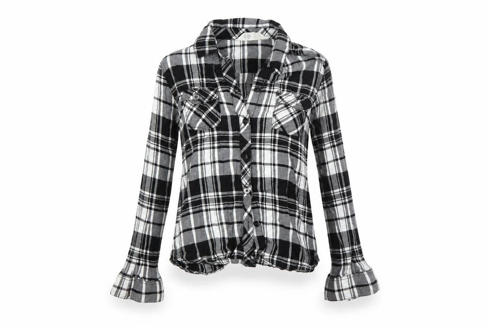 Womens UK Size S H&M Black Basic Button-Up