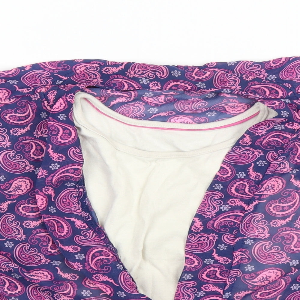 F&F Girls Purple Paisley  Basic Blouse Size 6-7 Years
