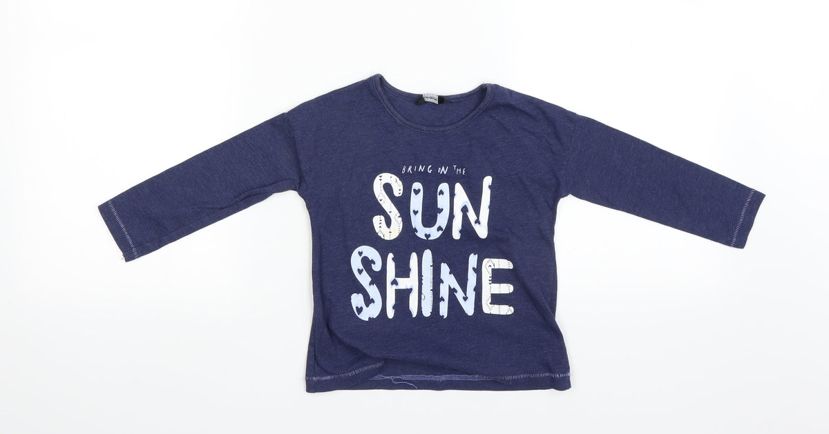 Front view of George boys’ blue basic, size 3-4, years