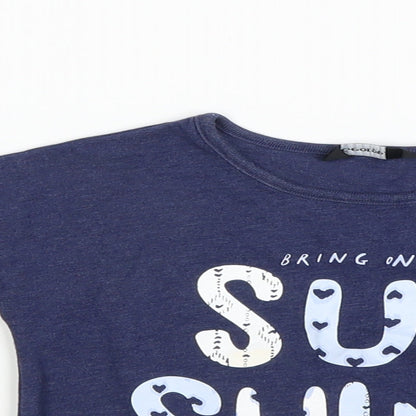 Close-up detail of George boys’ blue basic, size 3-4, years