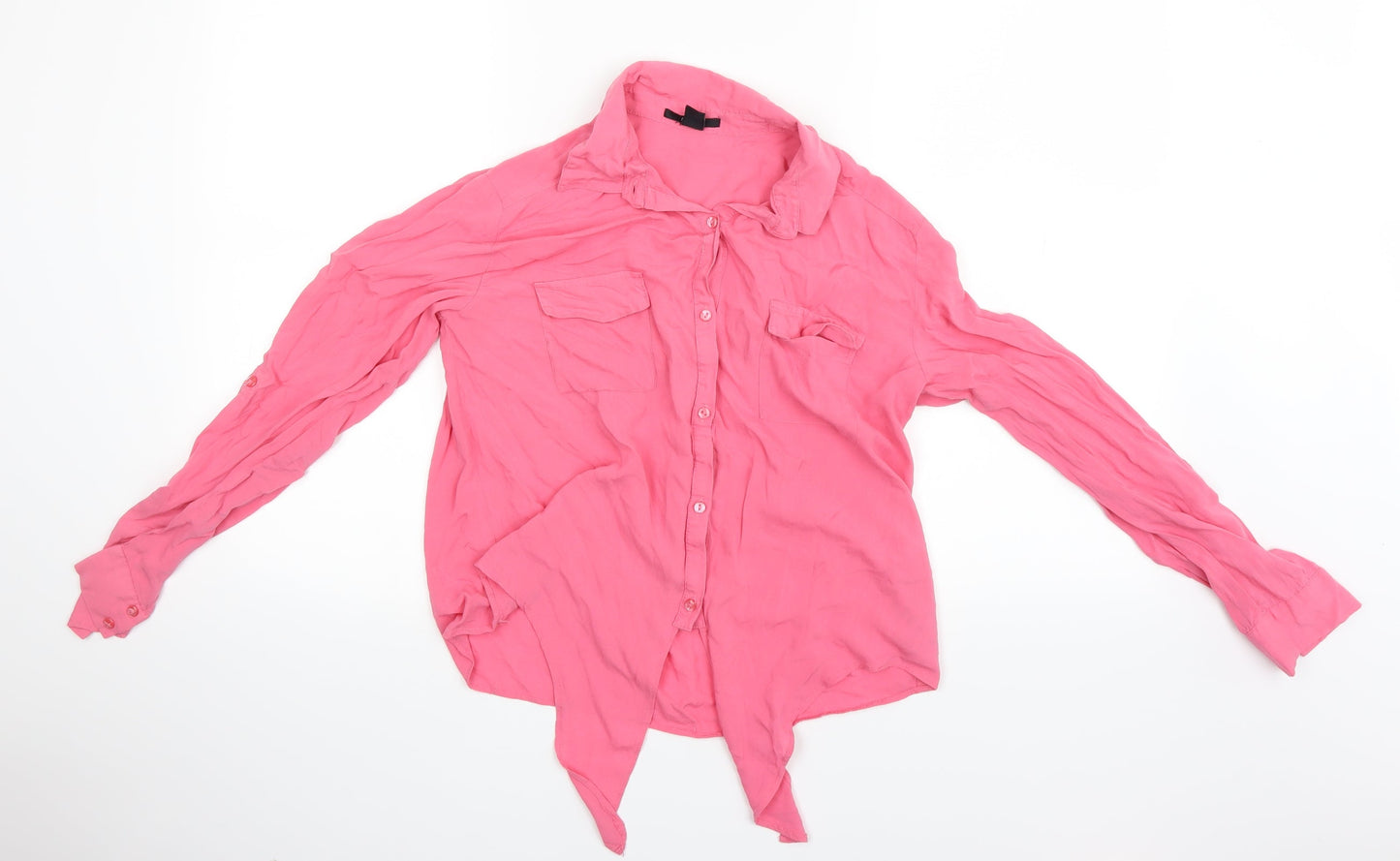 FOREVER 21 Womens Pink   Basic Blouse Size 12