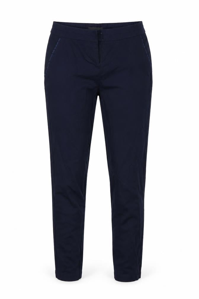 Front view of Atmosphere women’s blue trousers, size UK 8, 20-inch leg