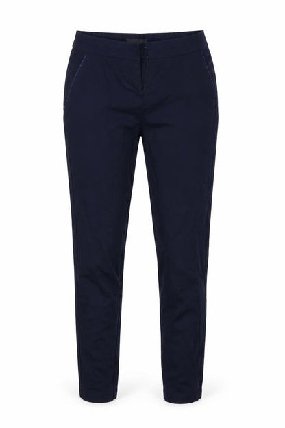 Front view of Atmosphere women’s blue trousers, size UK 8, 20-inch leg