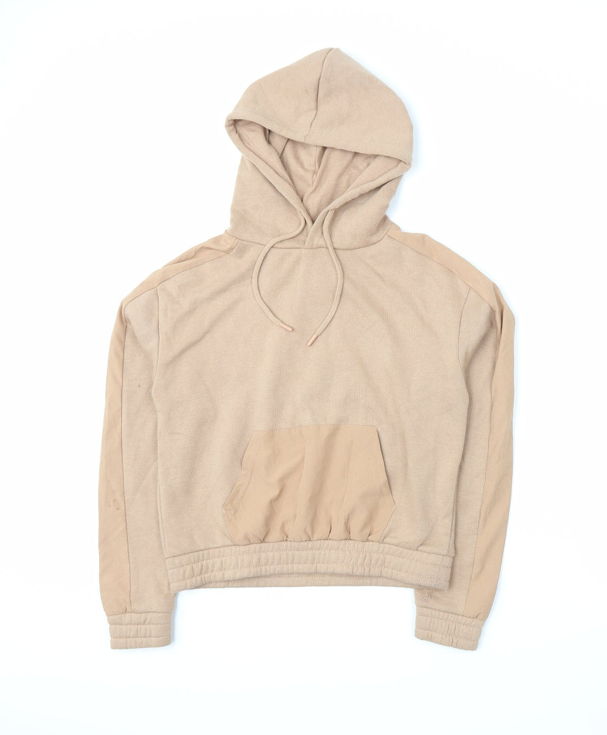 Additional front view of Primark women’s brown jersey pullover hoodie, size UK 4