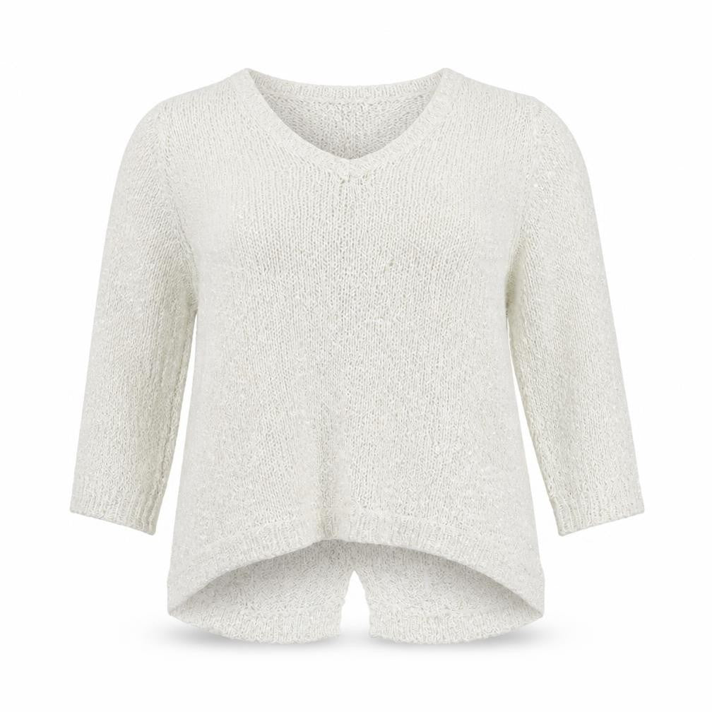 Front view of Tu women’s white jumper, size UK 14