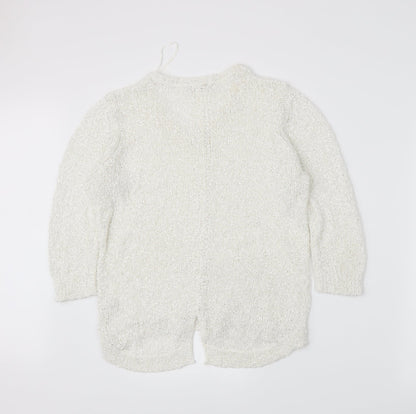 Back view of Tu women’s white jumper, size UK 14