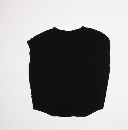 Womens UK Size 8 F&F Black Basic T-Shirt