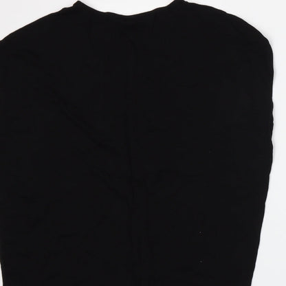 Womens UK Size 8 F&F Black Basic T-Shirt