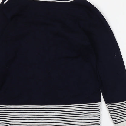 Brand and care label for Roman women’s blue jumper, size UK 10