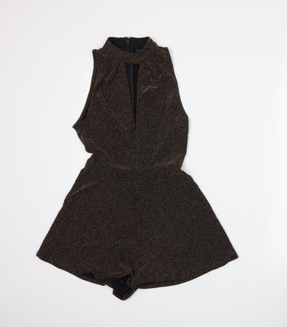 Topshop Womens Gold   Romper One-Piece Size 8