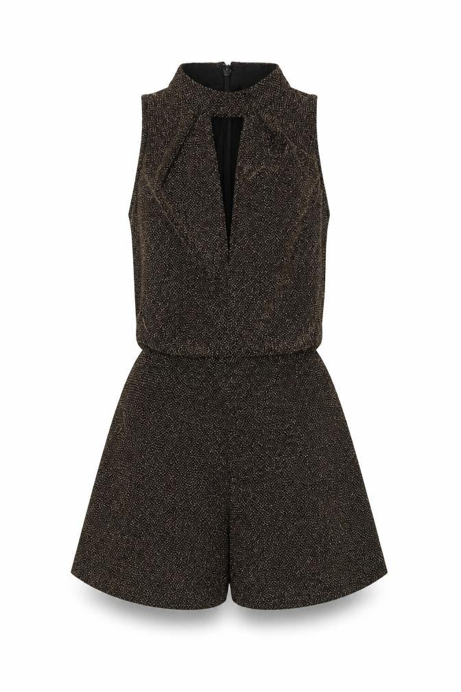 Womens UK Size 8 Topshop One-Piece Gold Romper