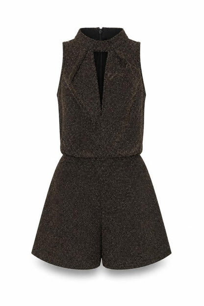 Womens UK Size 8 Topshop One-Piece Gold Romper
