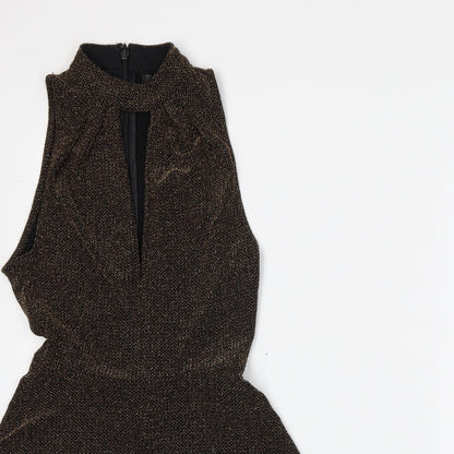 Topshop Womens Gold   Romper One-Piece Size 8