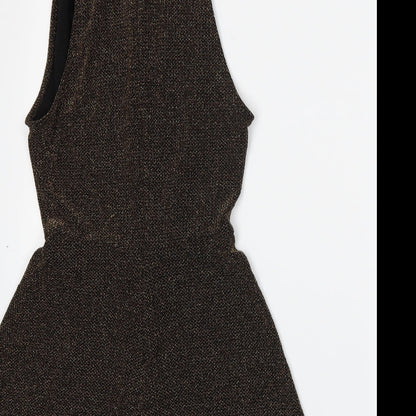 Topshop Womens Gold   Romper One-Piece Size 8