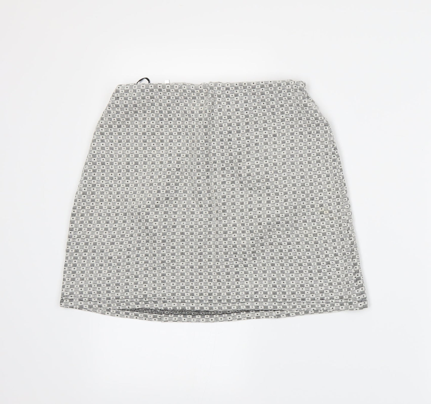 New Look Womens White  Rayon A-Line Skirt Size 8