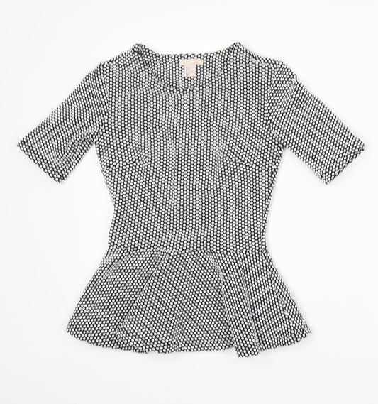 Womens UK Size 6 H&M Black Basic T-Shirt