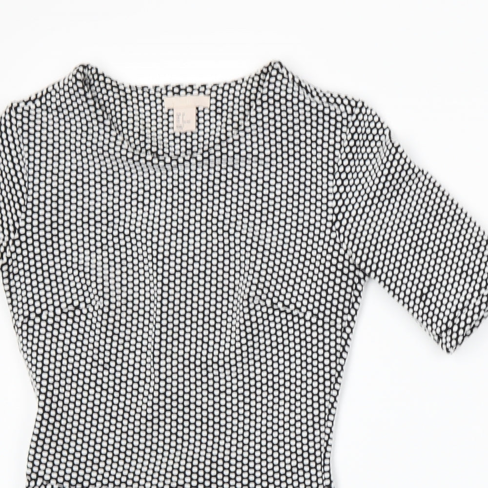 Womens UK Size 6 H&M Black Basic T-Shirt