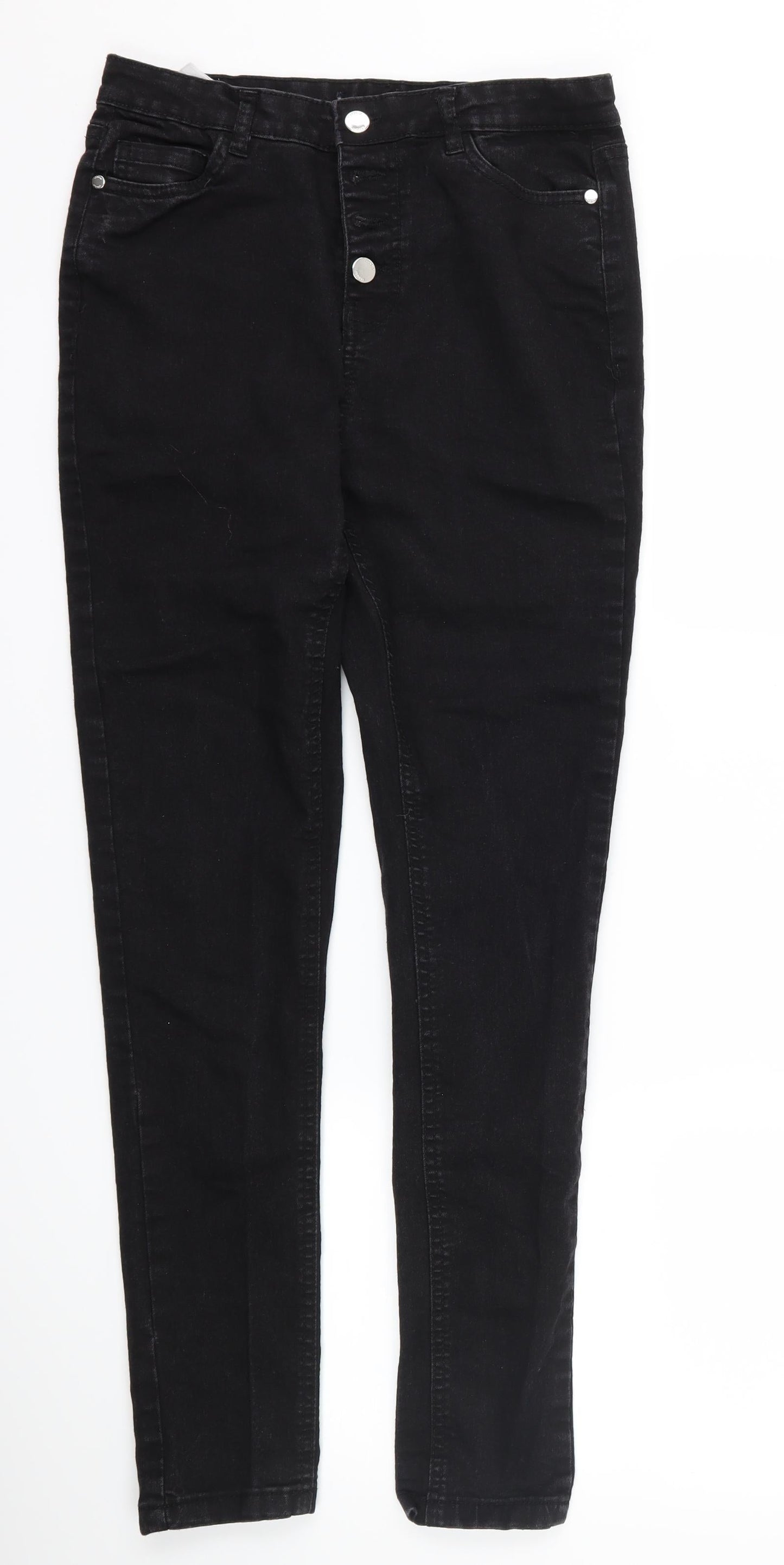 Womens UK Size 10 Studio Regular Fit Skinny Black Jeans
