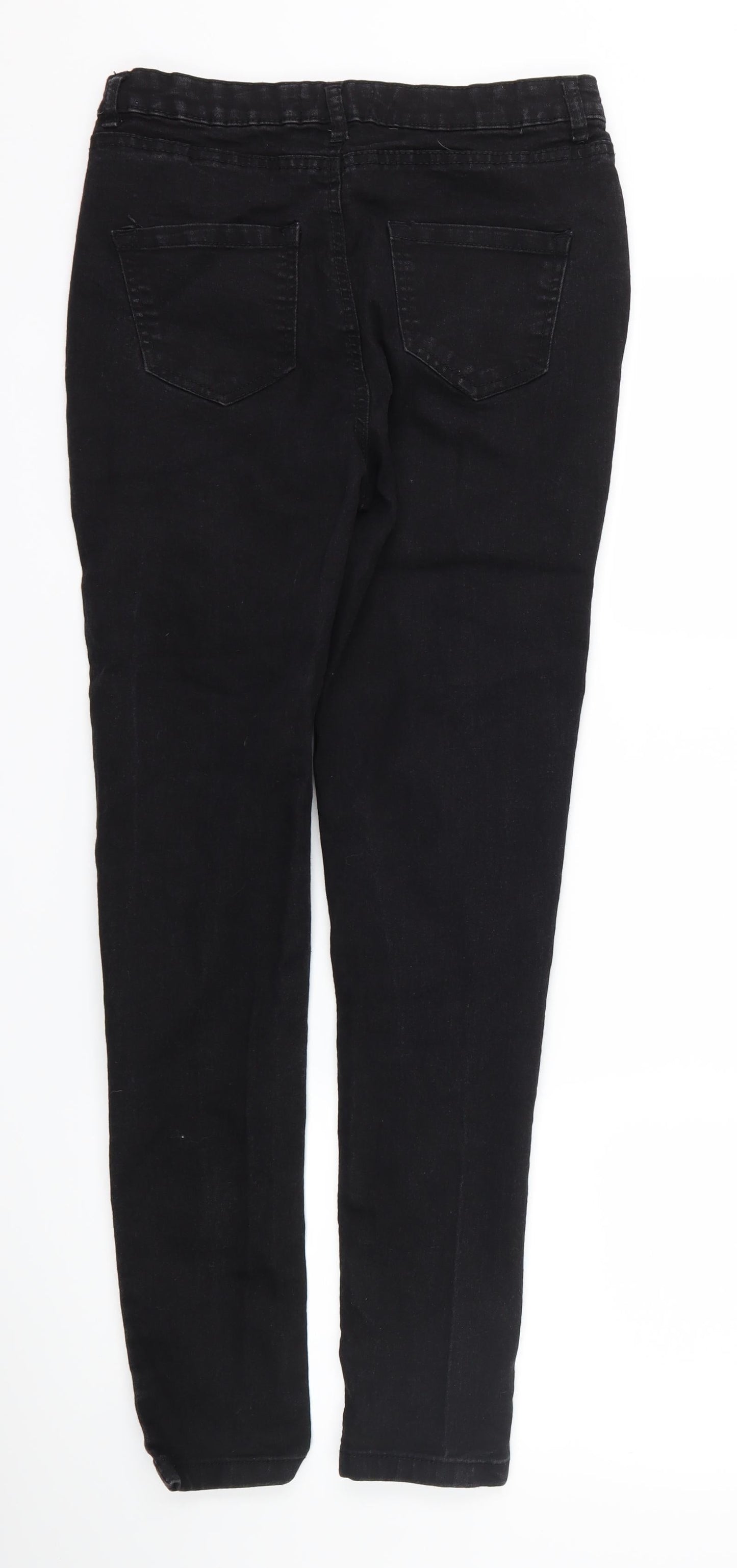Womens UK Size 10 Studio Regular Fit Skinny Black Jeans