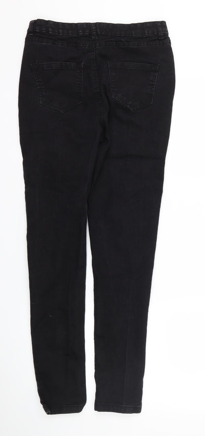 Womens UK Size 10 Studio Regular Fit Skinny Black Jeans