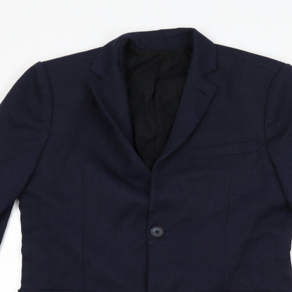 Mens UK Size 34 Topman Regular Blue Suit Jacket