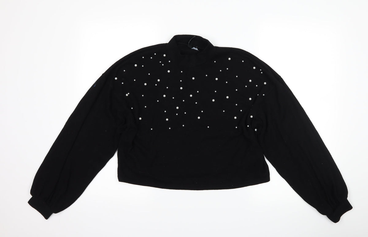 Additional front view of H&M women’s black jumper, size M